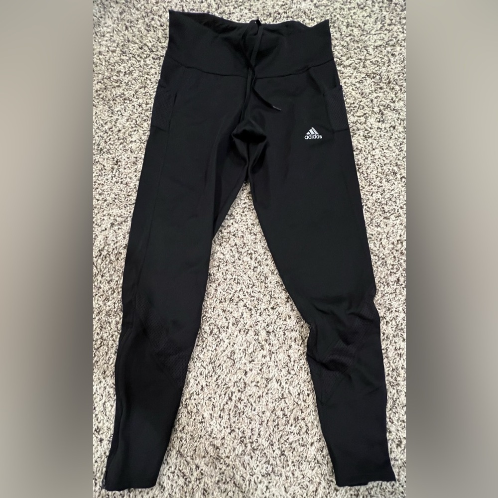 adidas Black Girls' Performance Leggings with Logo